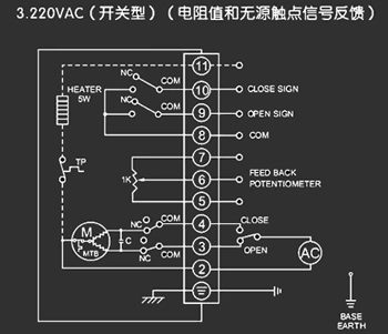220VAC開關型<a href='http://www.ltwhmhz.cn/Product/diefa/diandongdiefa/' target='_blank'>電動<a href='http://www.ltwhmhz.cn/Product/diefa/' target='_blank'>蝶閥</a></a>接線圖